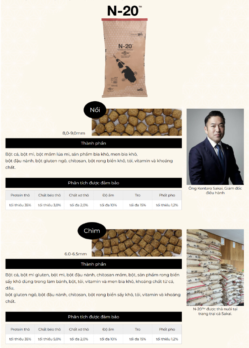 Dòng thức ăn Hikari N-20™