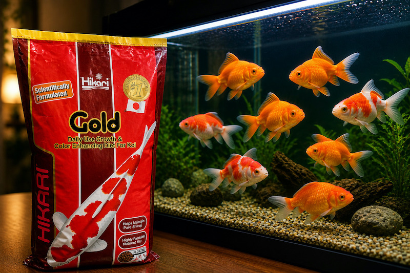 Thức ăn Hikari Gold cho cá chép vàng lên màu đẹp